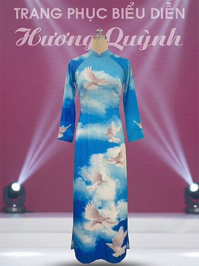 Áo dài xanh bồ câu